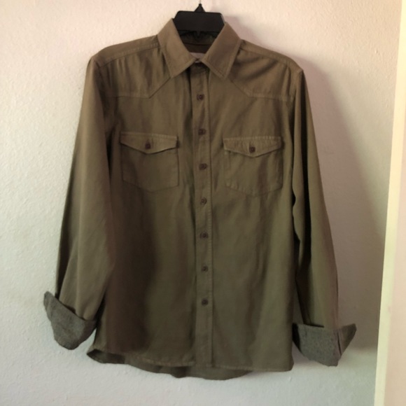 Paper Denim & Cloth olive longsleeves shirt - Picture 1 of 6